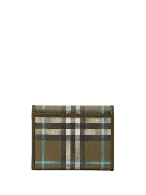 burberry check faux leather wallet